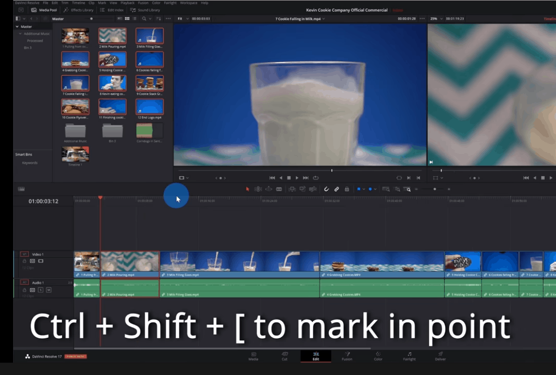 Da Vinci Resolve 17 In Point With Ctrl Shift