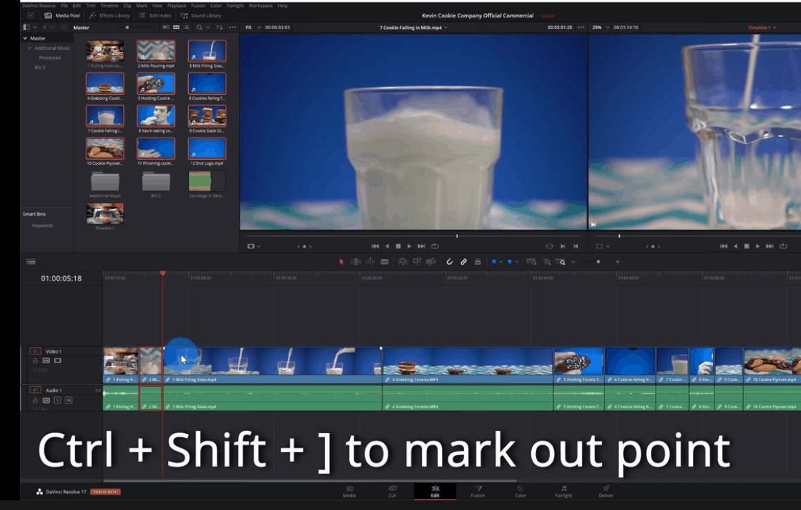 Da Vinci Resolve 17 Out Point With Ctrl Shift